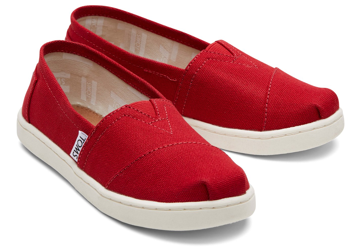 Toms Alpargata Youth Canvas Espadrille Red - Kids - 09351-WBCE